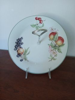 Royal Albert Fruits Serving Plate With Silver Handle