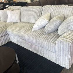 OM• $38 Initial • Brand New Stupendous 2 Piece Sectional With Chaise 