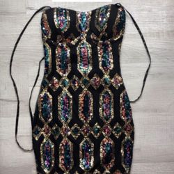 mini dress criss cross back size small 