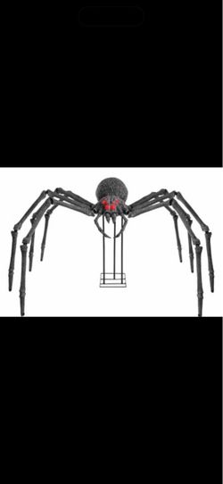 Giant Halloween Spider Decoration with Red Eyes