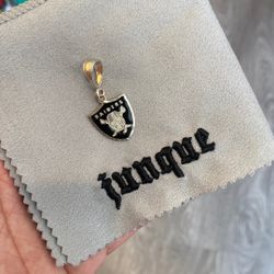 .925 Sterling Silver Oakland Las Vegas Raiders Pendant NFL Football