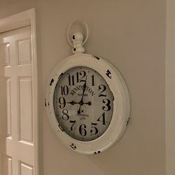 COOL LARGE WALL CLOCK! POCKET WATCH STYLE! FARMHOUSE TRADITIONAL RUSTIC DECOR!