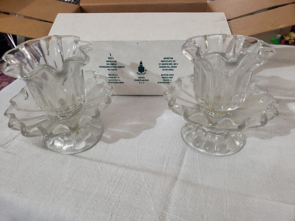 Partylite Chantilly Pair Candle Holders
