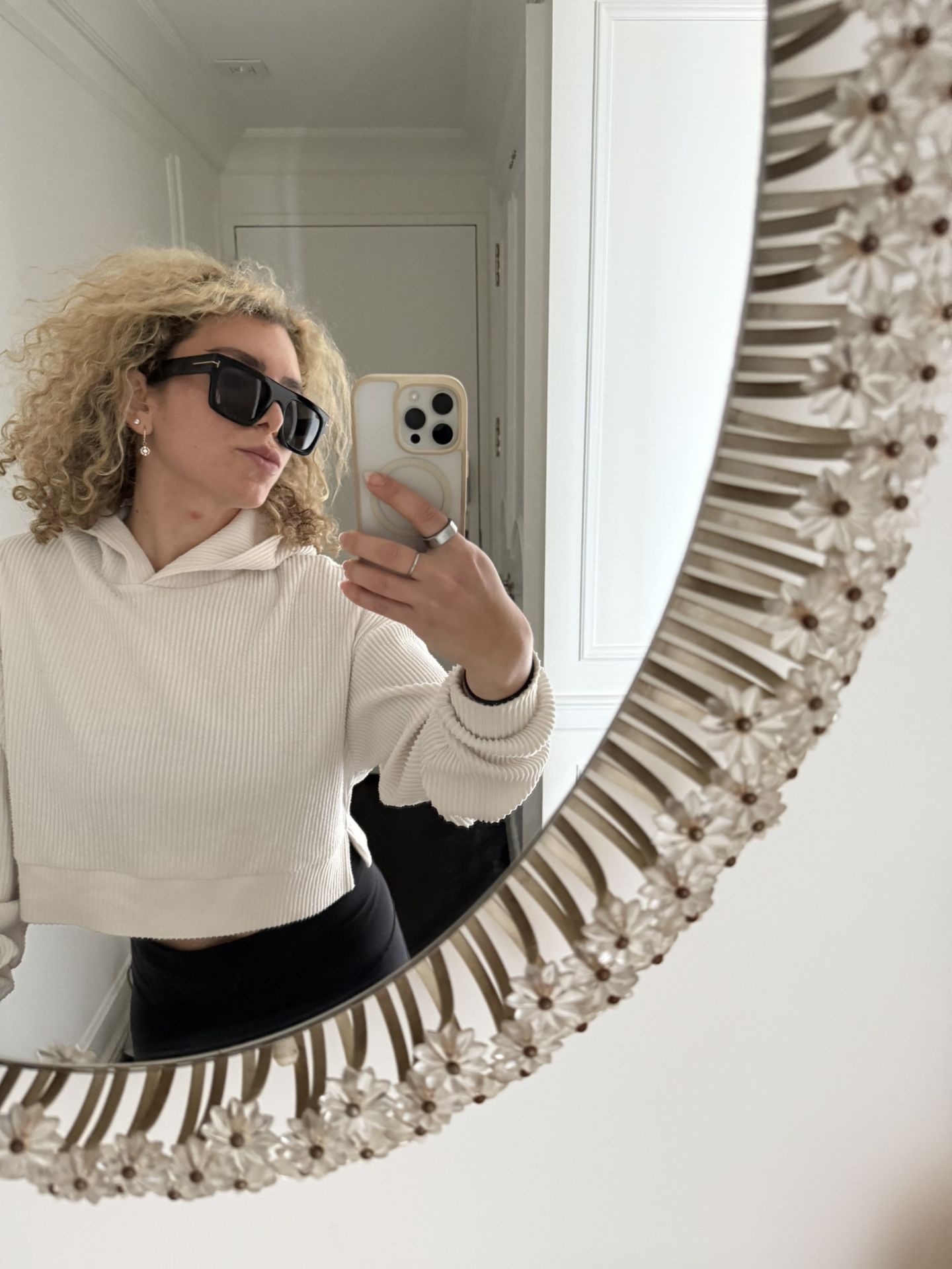 Tom Ford Black Flat Top Kim K Sunglasses