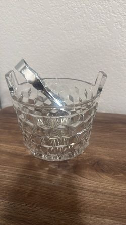 Fostoria American Clear Ice Bucket / Ice Tub with tab handle