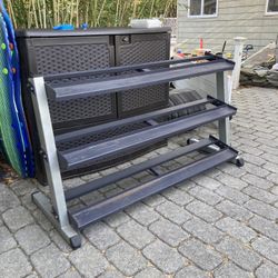 3 Tier Heavy Duty Body Solid Brand Dumbbell Rack - Commercial Quality