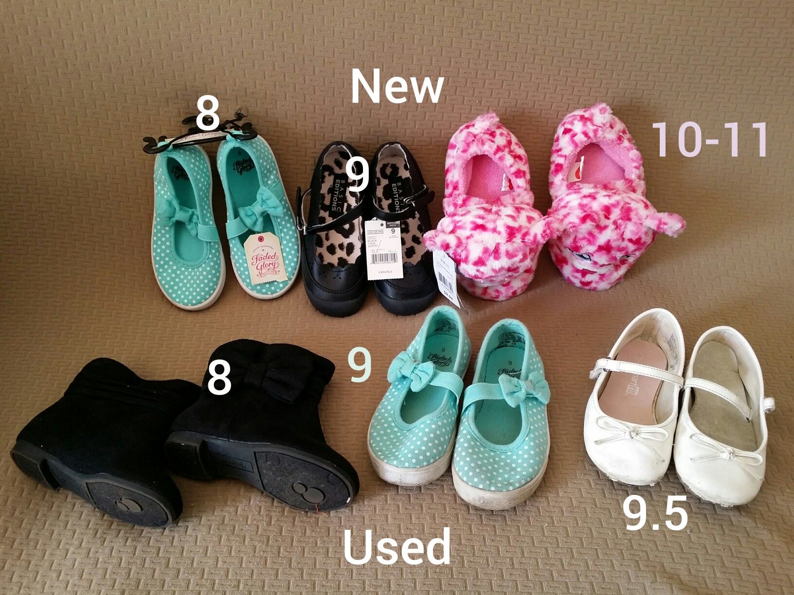 6 new and used girl toddler shoes