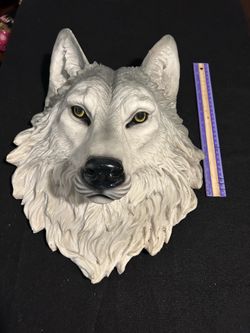 Wall plaque wolf 3D