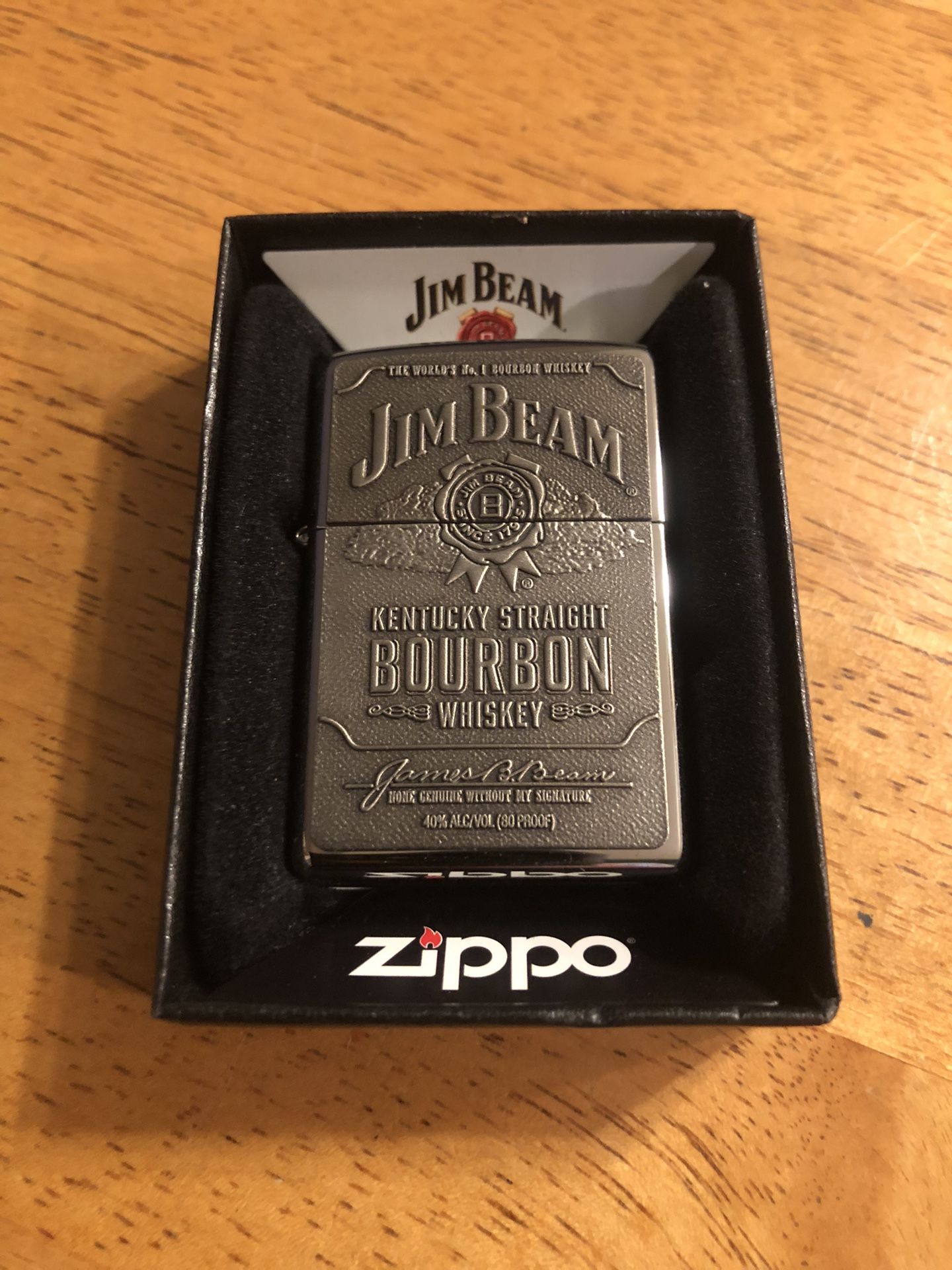 Jim Beam Pewter Zippo Lighter
