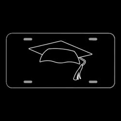 License Plate Novelty Car Front Graduation Cap Education School