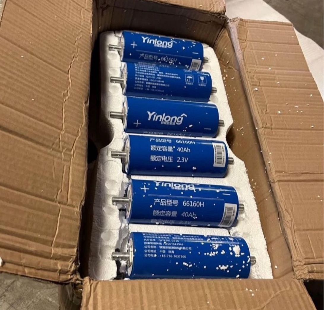 Yinlong 2.3V 40Ah 66160 LTO battery (6 cells). Lithium Titanate Oxide