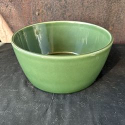 Vintage Revol France Large Green Stoneware Bowl w Bee Design.