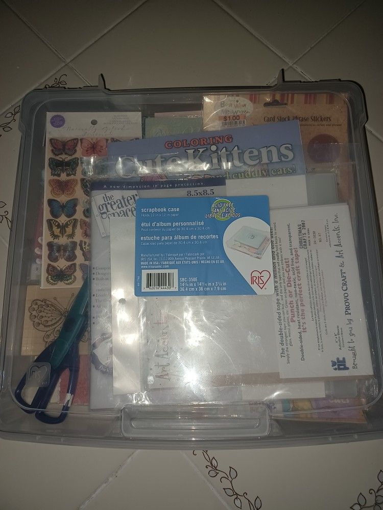 Scrapbooking Stuff In Container