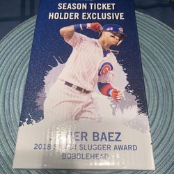 Javier Baez 2018 Silver Slugger Bobblehead Season Holder Exclusive UNOPENED