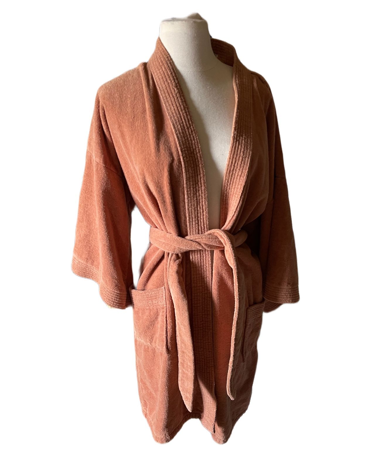 Vintage RARE  1970's  Robe-Martex Terry Velour by Sea Island ONE SIZE  Rust color  Unisex