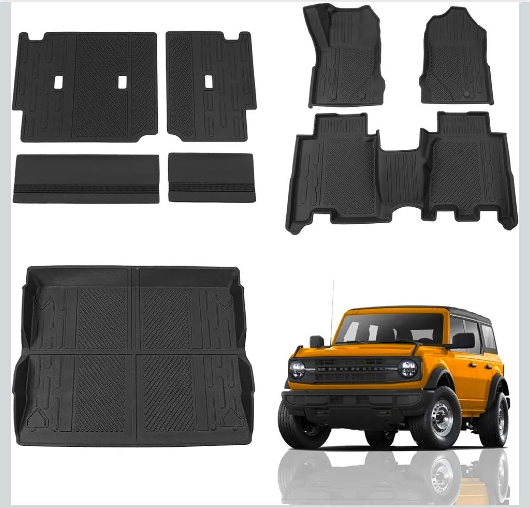 Ford Bronco 2021-2026 Floor mats, Trunk and rear backrest mats