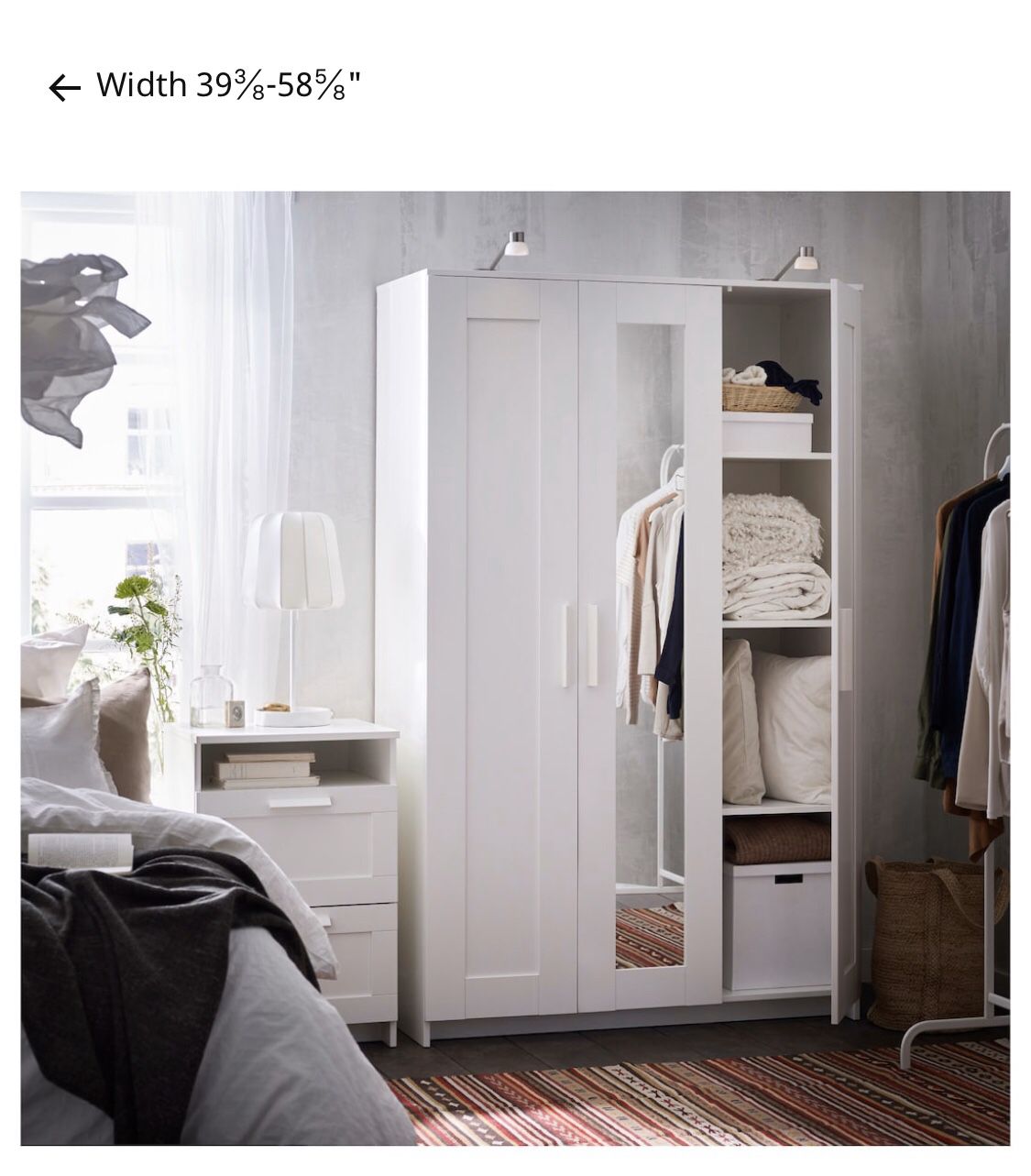 White ikea cabinet armoire barely used