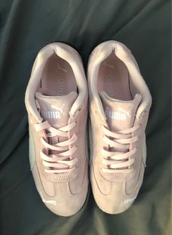 Puma Pink Suede Low-Top Sneakers
