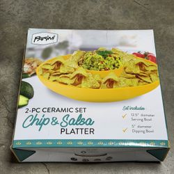 Panini Ceramic Set Chip & Salsa Platter