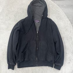 Champs black zip up hoodie