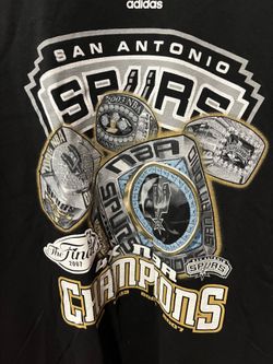 NEW 2007 The Finals NBA Champions S.A. Spurs Adidas Shirt w/Championship Years