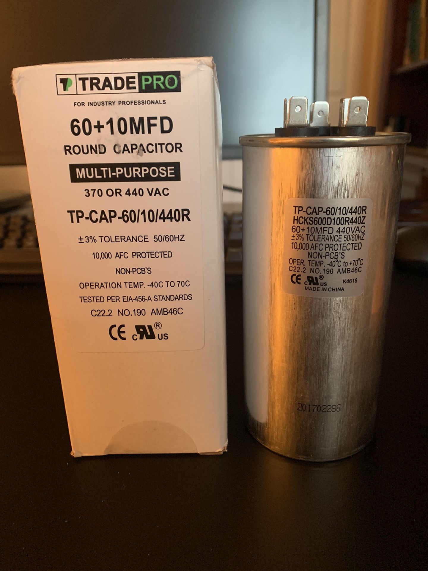 Replacement Capacitor For Air Conditioner Compressor 