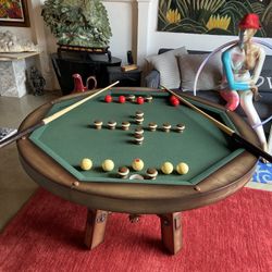 Bumper Pool, Card Table, Dining Table 3 In 1 Brand New. Originally $3699