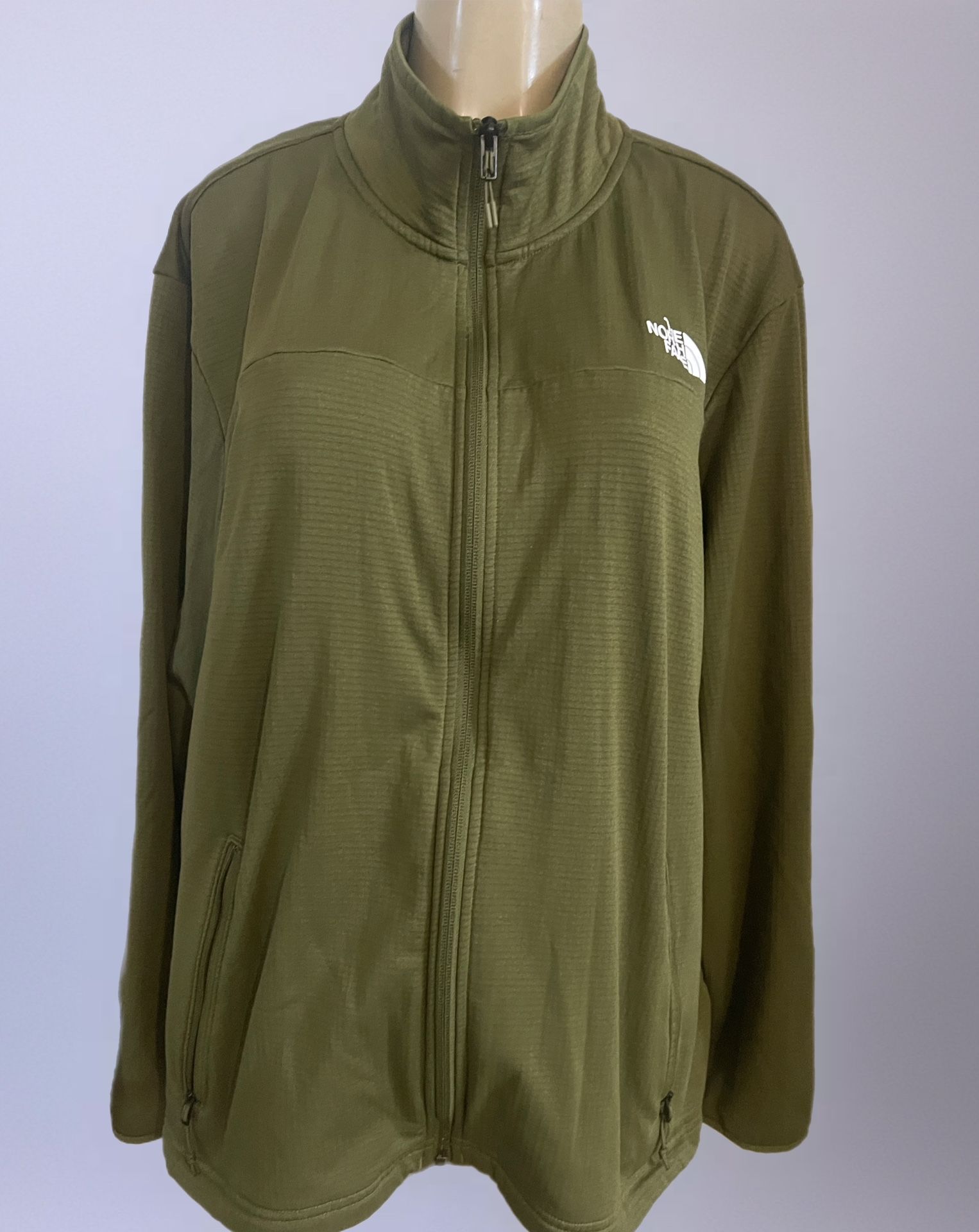 Khaki green The North Face zip up jacket #outdoorjacket size x-large men’s used great condition 