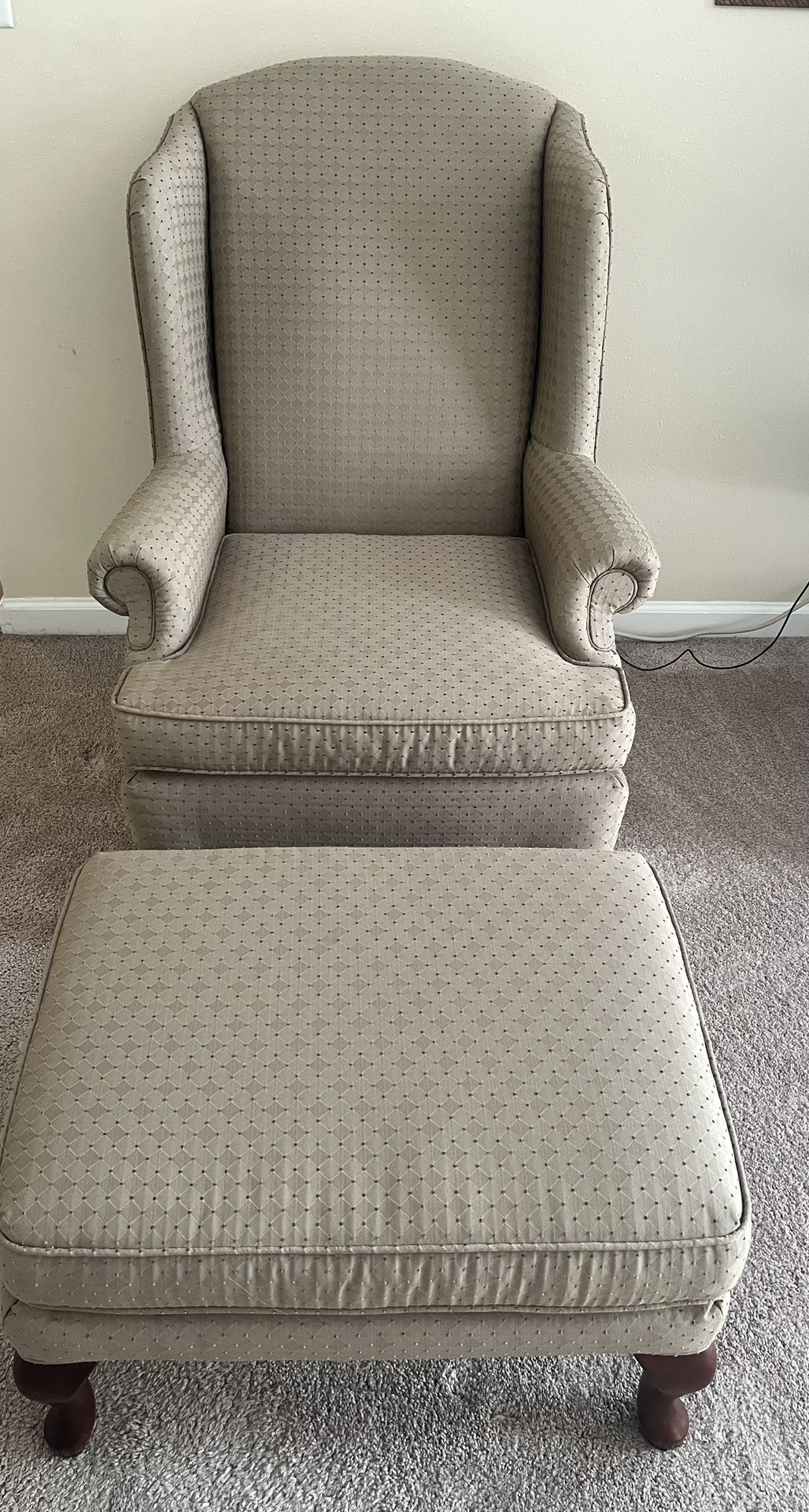 Wing chair with Ottoman