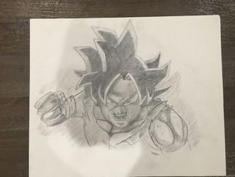 Pencil drawing of goku
