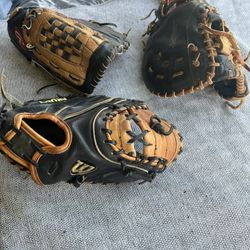 3 Baseball Gloves