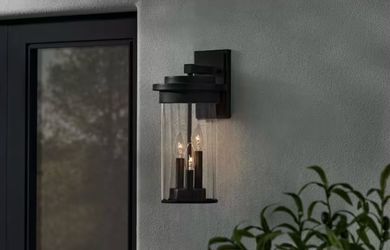 BRAND NEW Hampton Bay Northwood 16.5” Black Outdoor Wall Lantern – 3 Light Fixture