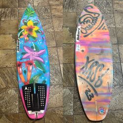 5’11” Tokoro Surfboard Painted By Graffiti Artist