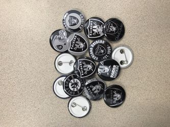 Raiders 1” pins
