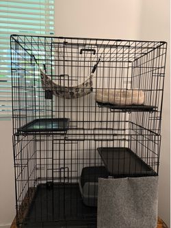 Large 3-Tier Cage  35.8" x 22.4" x 50.6", Black $90 or best offer