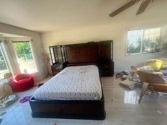 FREE – Queen Bed Frame with Headboard & Storage
