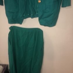 Aqua skirt jacket