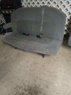 Gray Cloth Van Bench Seat with Seatbelts