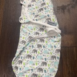 Boys Elephant Swaddle Me Thin Blanket Size 0/3 Months #13