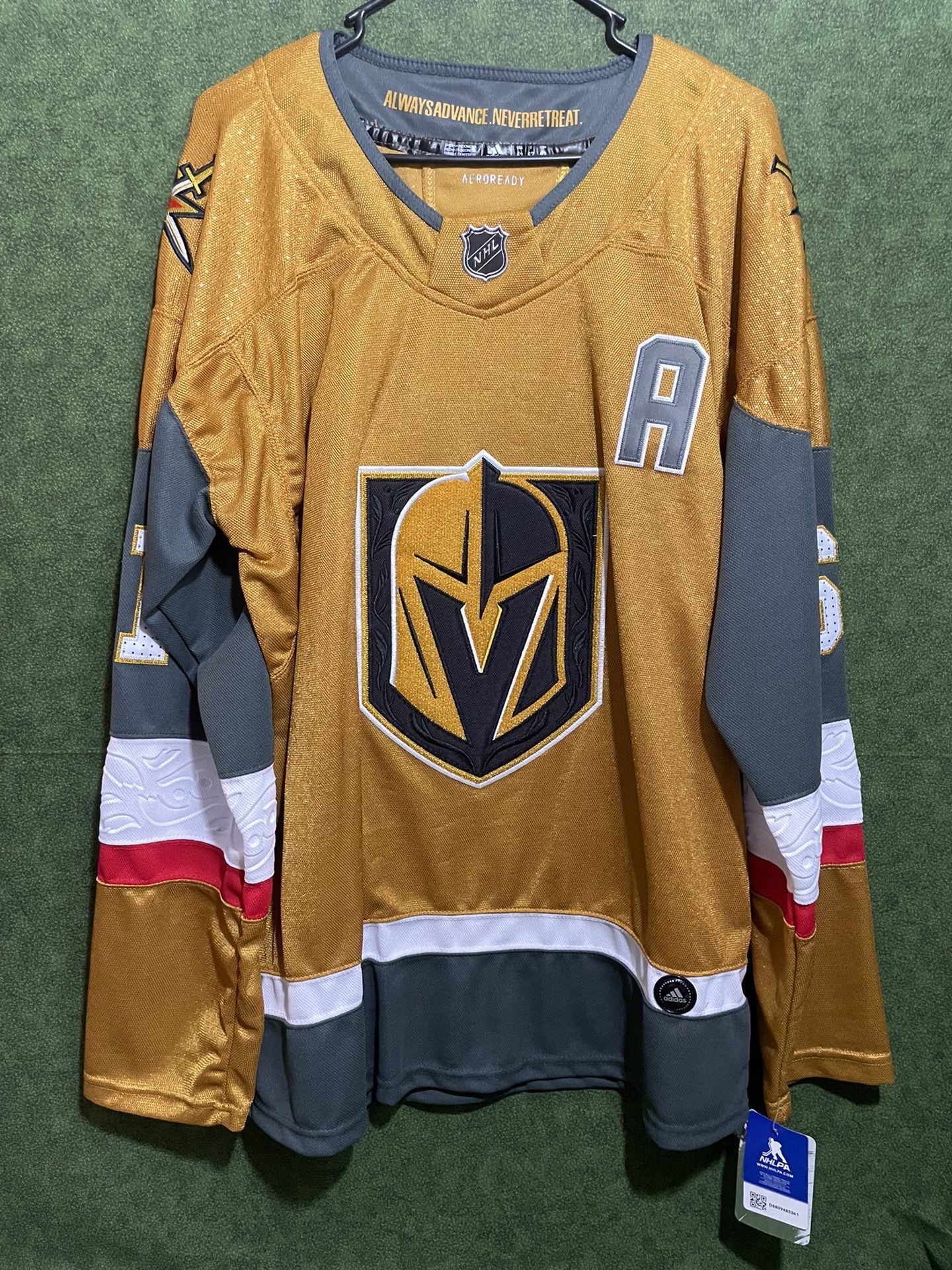 MARK STONE LAS VEGAS GOLDEN KNIGHTS ADIDAS JERSEY BRAND NEW WITH TAGS SIZE LARGE 