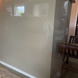 Cut Beveled Vintage Glass Table Top with Specialty Edge Finishing