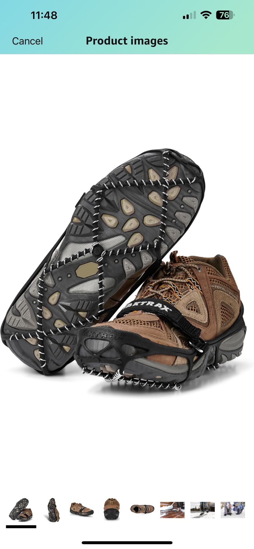 Yaktrax Pro Traction Cleats for Walking, Jogging, or Hiking on Snow and Ice