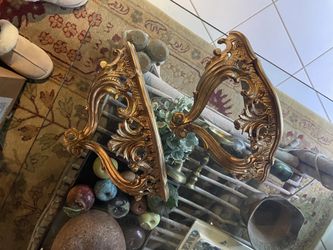 Gold Accent Shelves