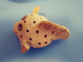 Ceramic fish bouquet holder