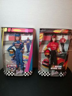1998 & 1999 NASCAR Barbies.