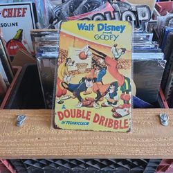 Disney Goofy Metal Sign 12"x8"