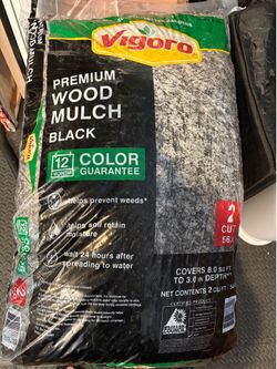 Vigoro premium wools mulch - black, from Home Depot - 14 bags