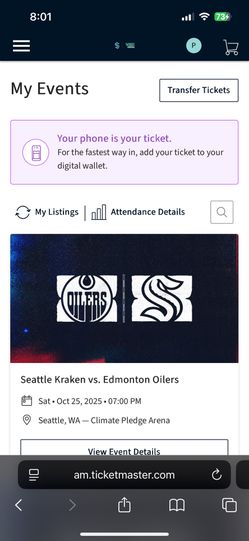 Kraken Vs Oilers 10/25