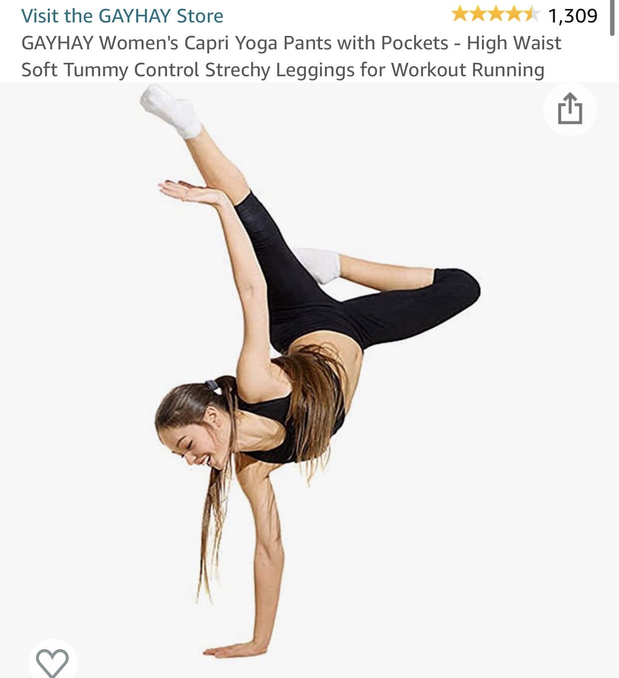 Women’s Capri Yoga/Workout Pant Size-M