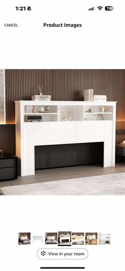 FAMAPY Headbo ard with Storage Shelves & Remote